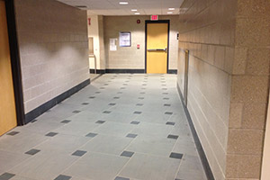 Another hallway where you take a right at the end.